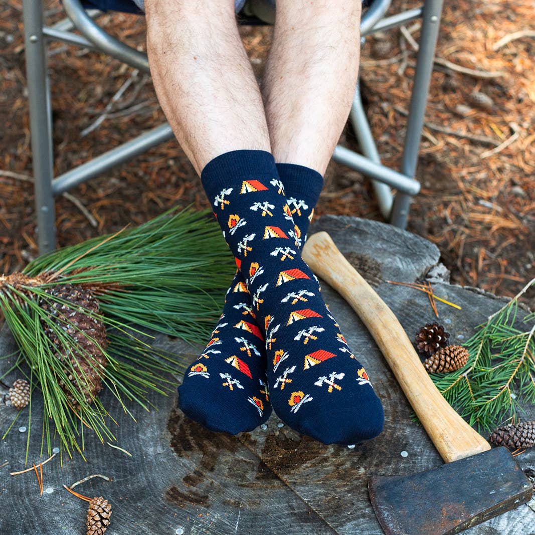 *Born To Camp, Forced To Work Socks