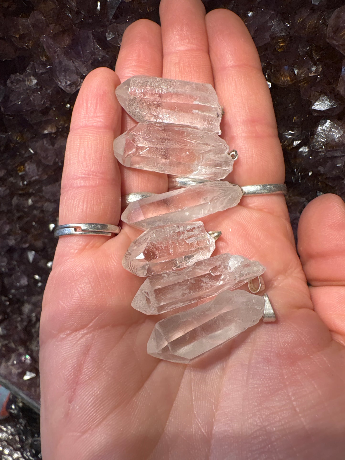 Raw Clear Quartz Pendant