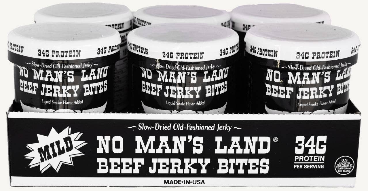 No Man's Land Beef Jerky Bites, Mild 2oz