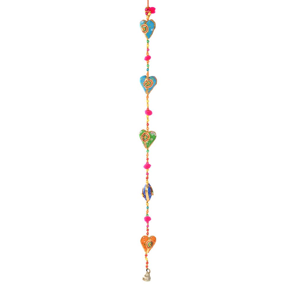 *Multi Color Garland String Of Hearts