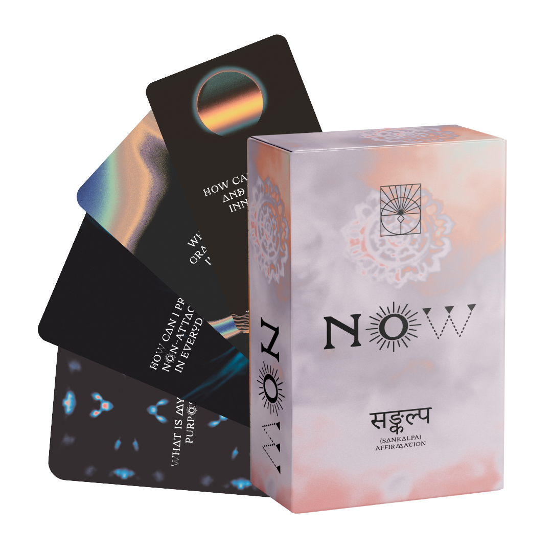 NOW Affirmations Card Deck with artistic and uplifting affirmation cards for mindfulness, confidence, and positivity boost