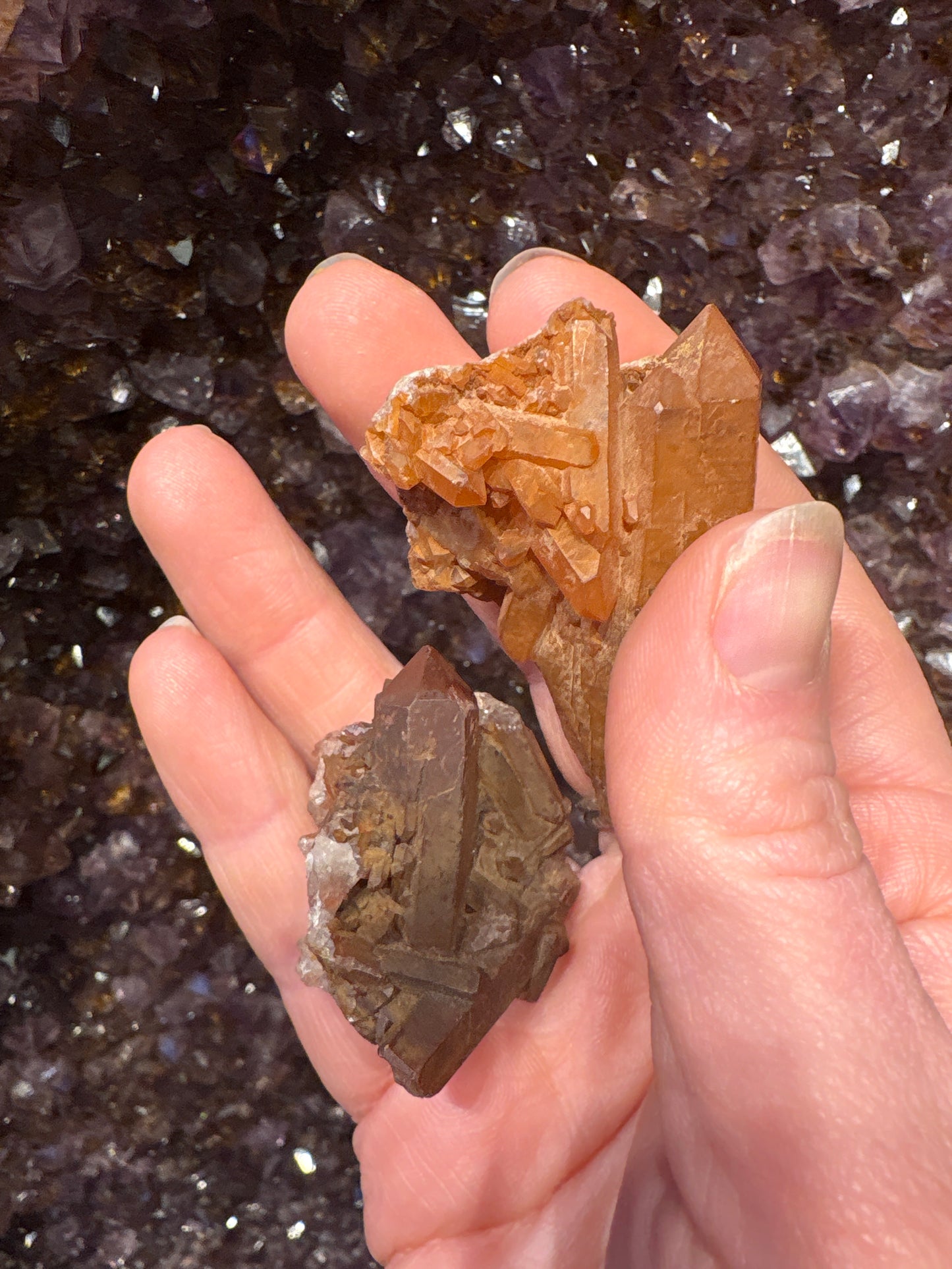 Tangerine Quartz Cluster