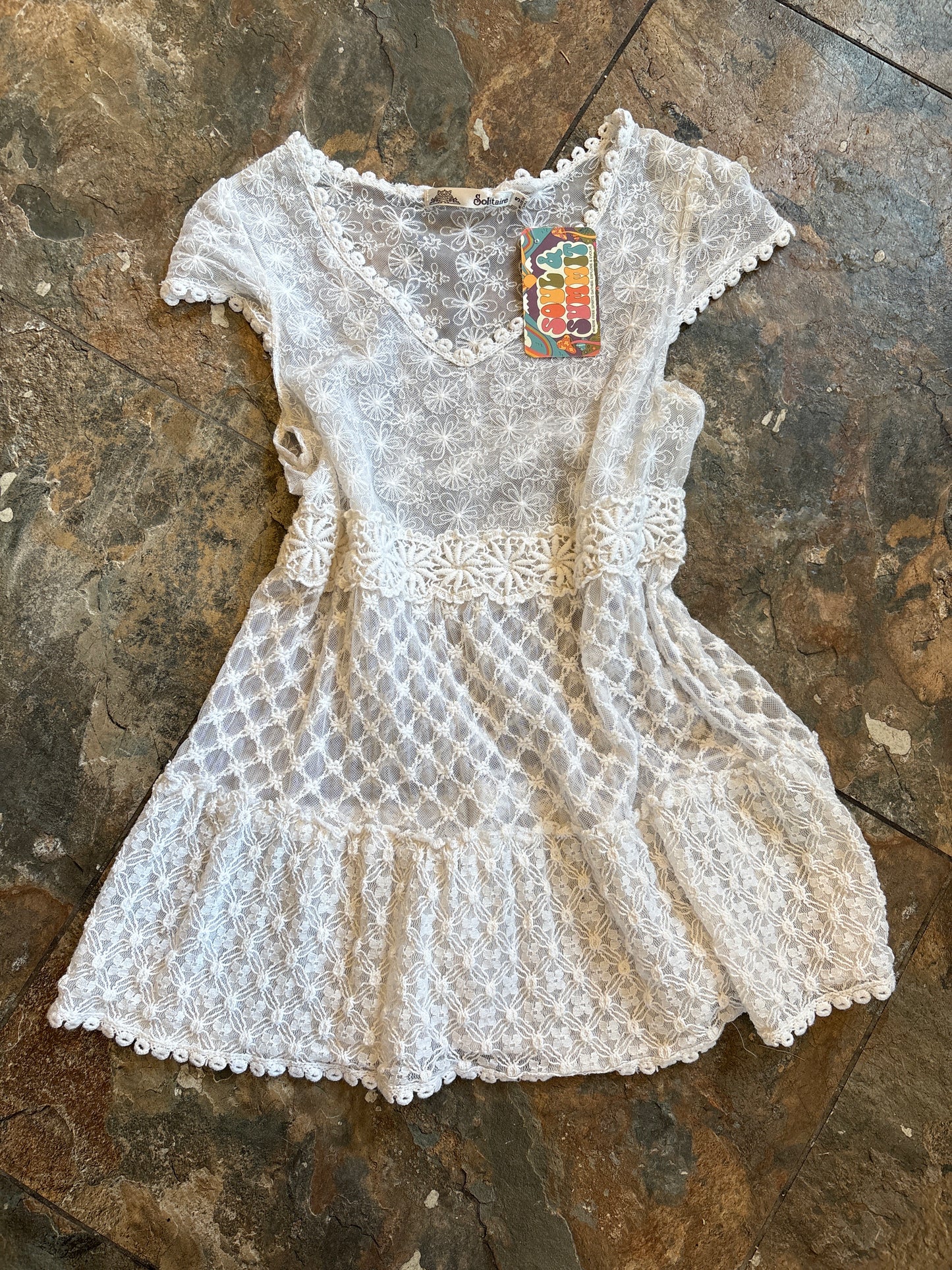 White Lace VNeck Top