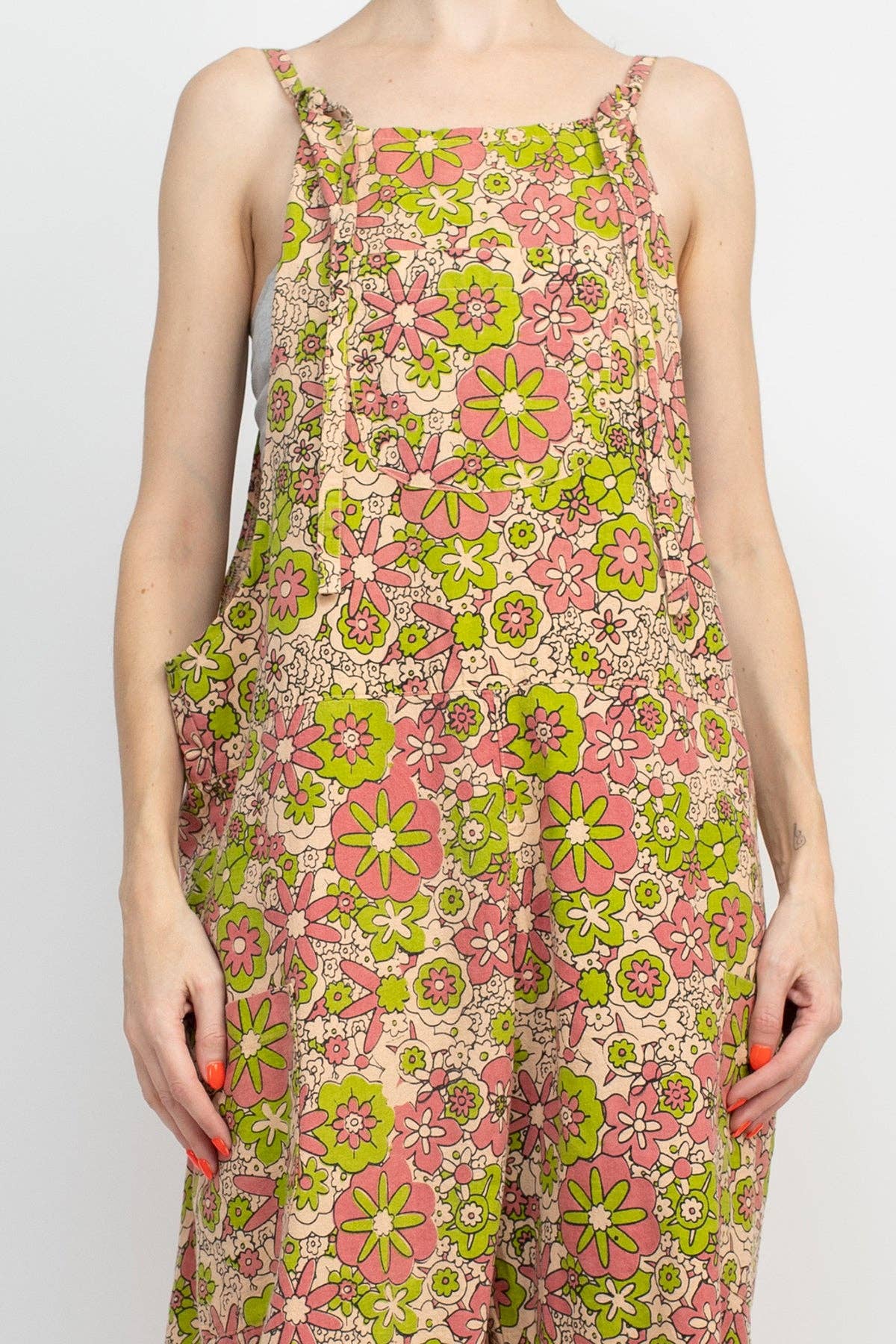 *Flower Power Oversized Overalls