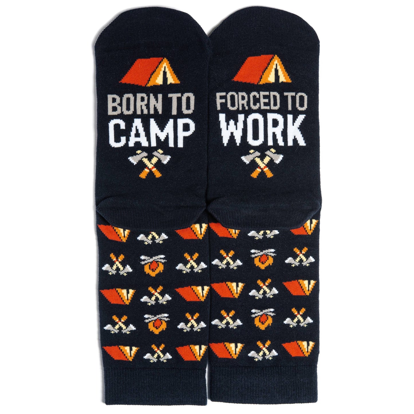 *Born To Camp, Forced To Work Socks