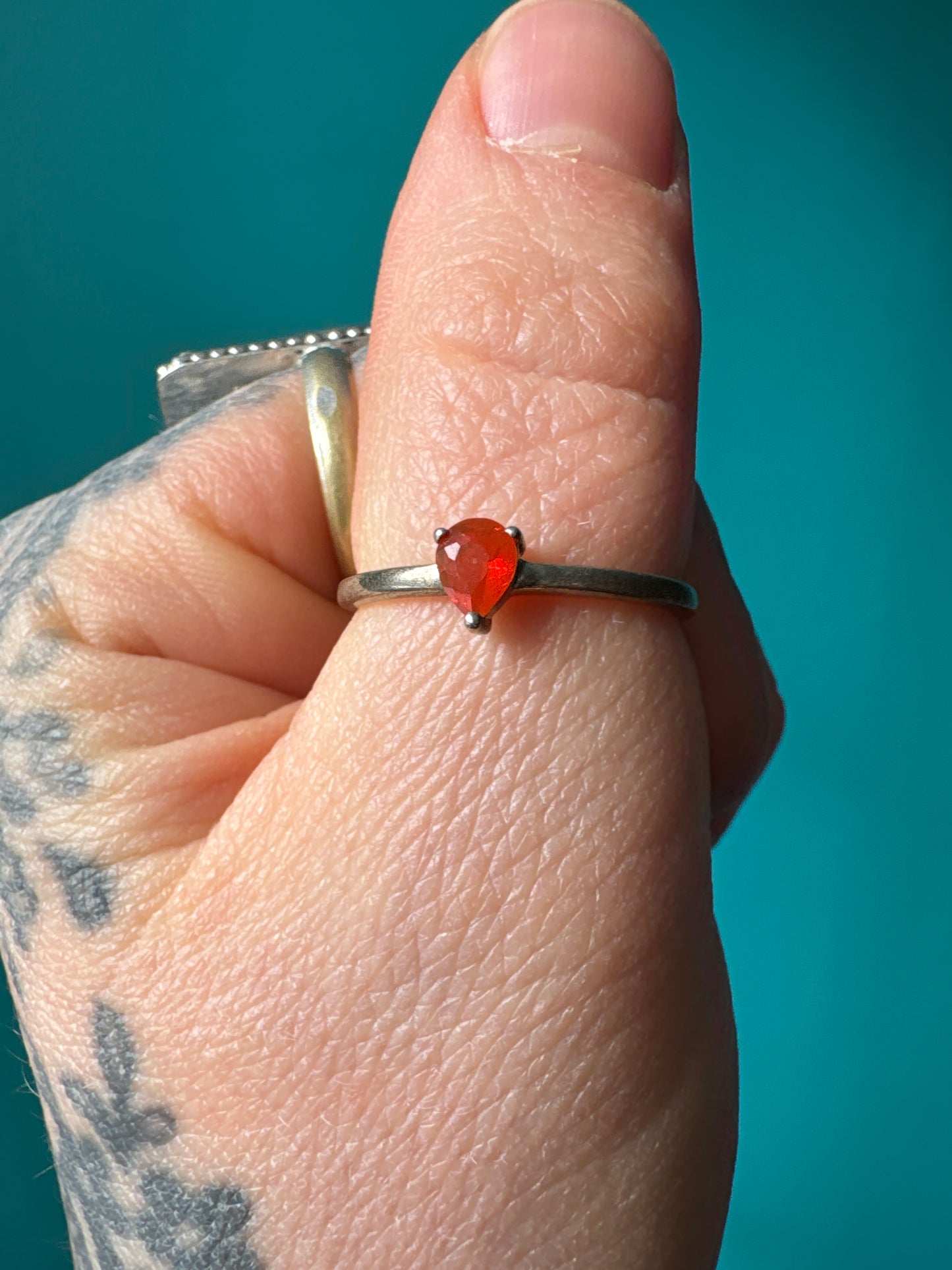 *Ring Mexican Fire Opal