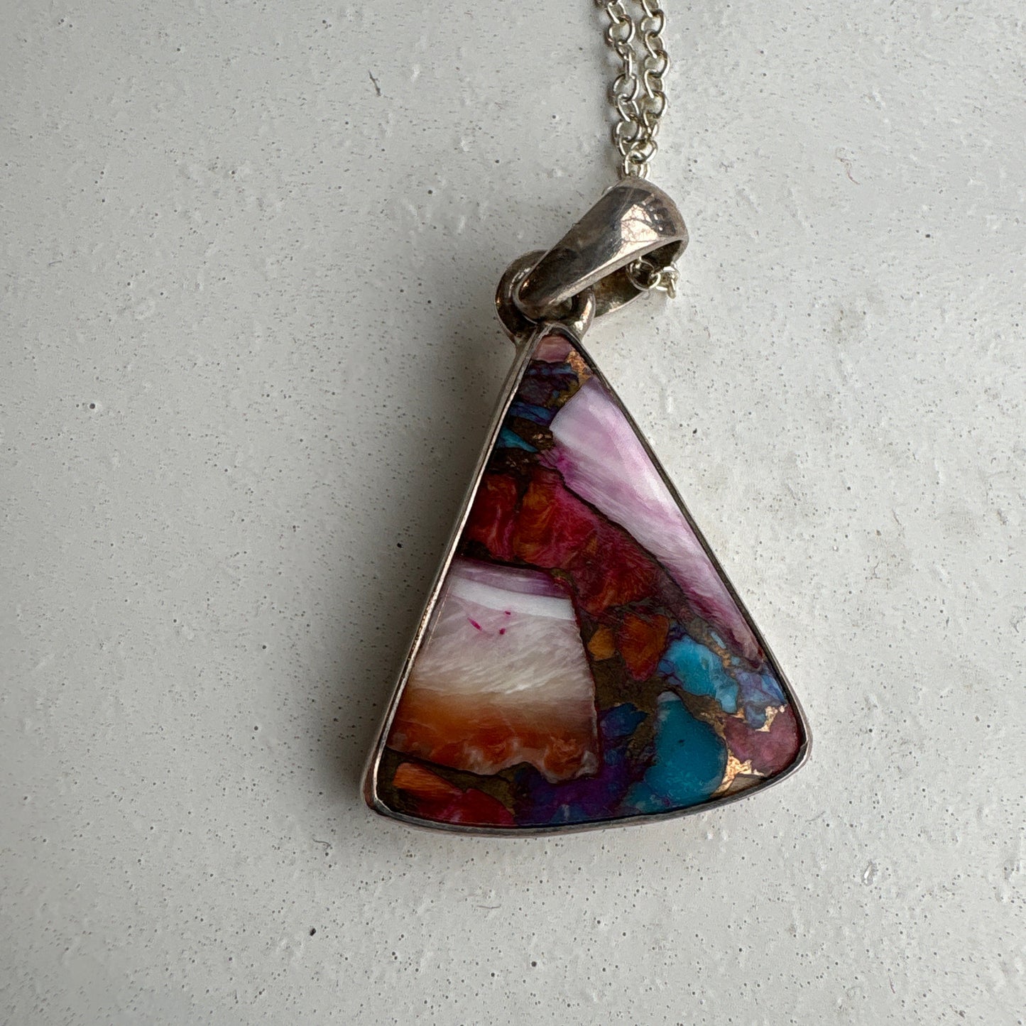 Oyster Turquoise Sterling Silver Pendant