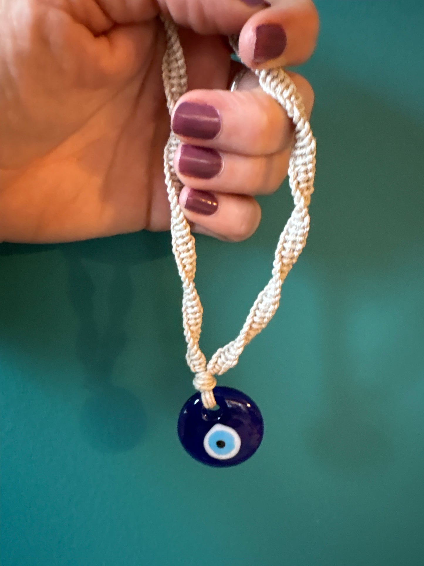 *Necklace Evil eye hemp