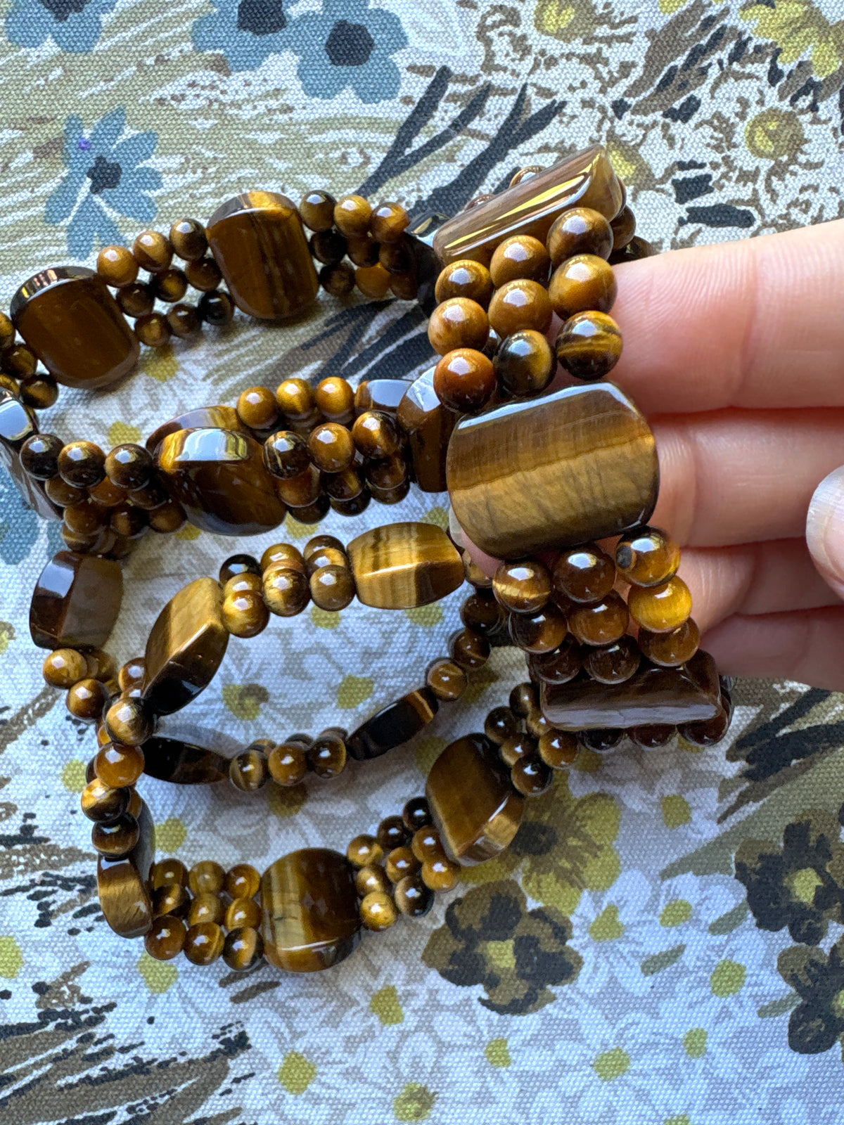 Tigers Eye 3 rows Bracelet