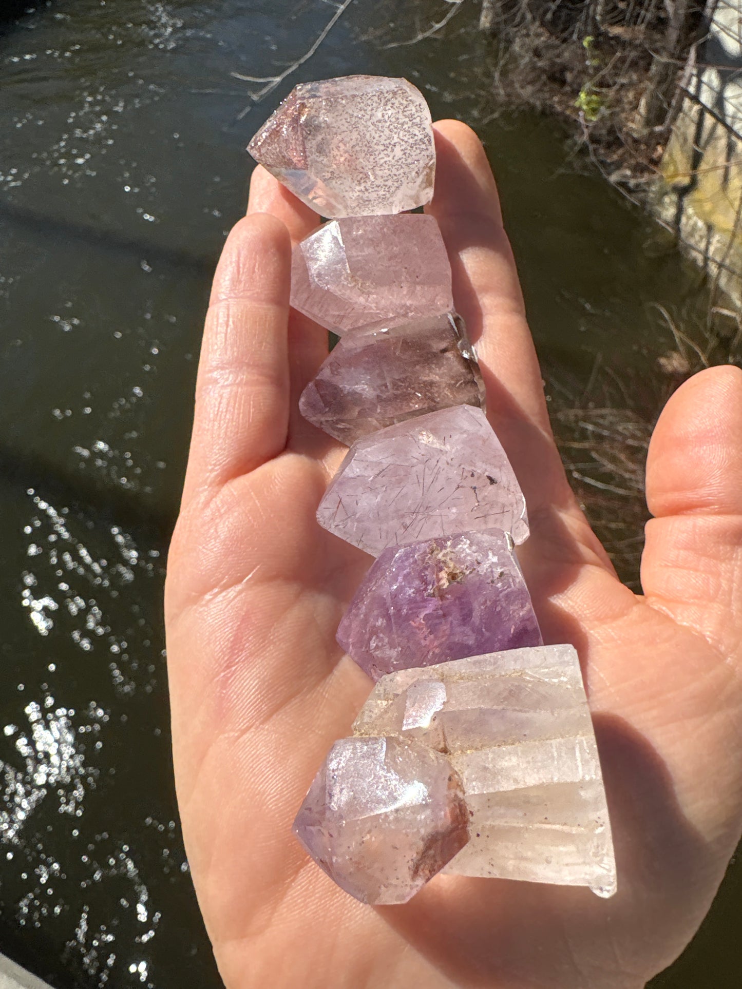 Amethyst Polished Point with Inclusions