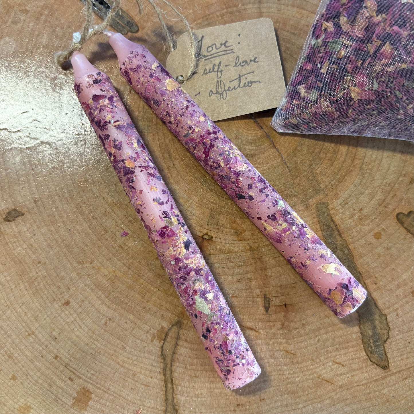 Hand-rolled Herb Spell candles