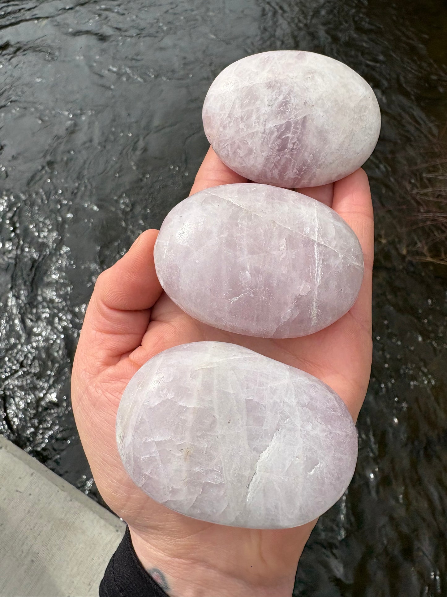 Kunzite Palm Stone