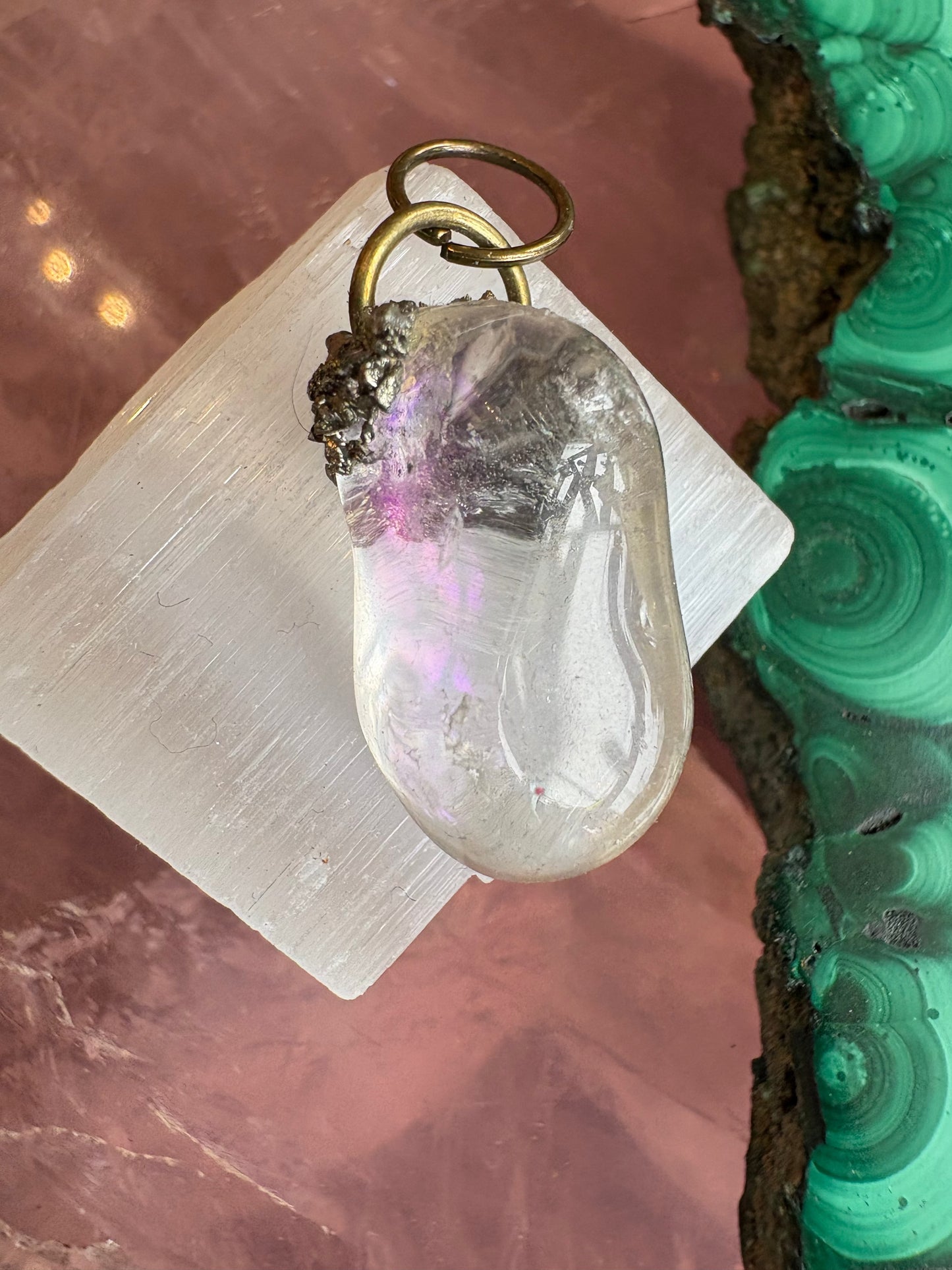 Angel aura Quartz handmade pendant