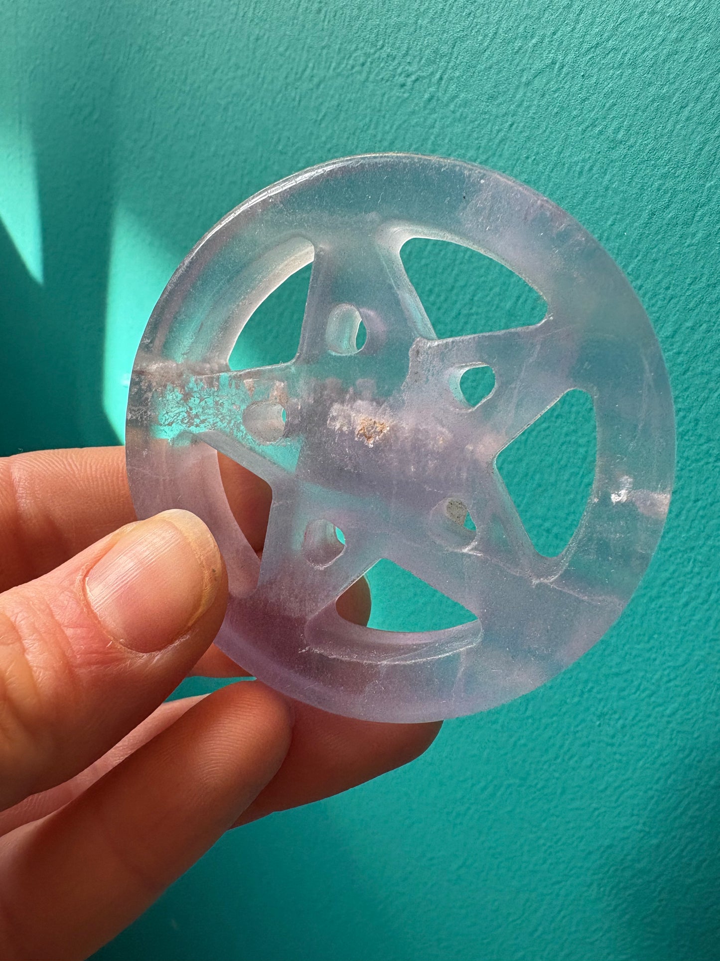 Pentacle Crystal Carving