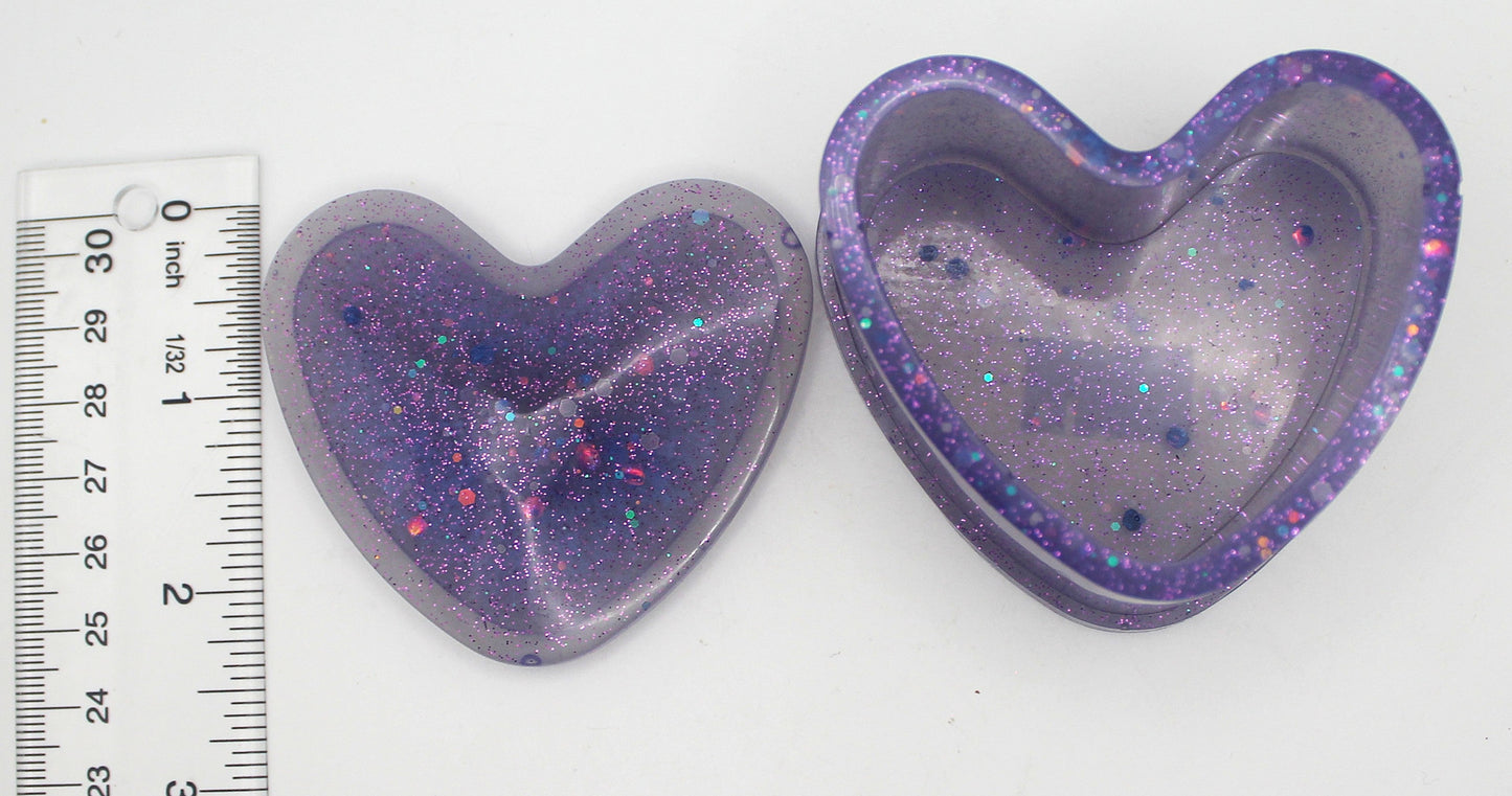 Resin Heart Trinket Box