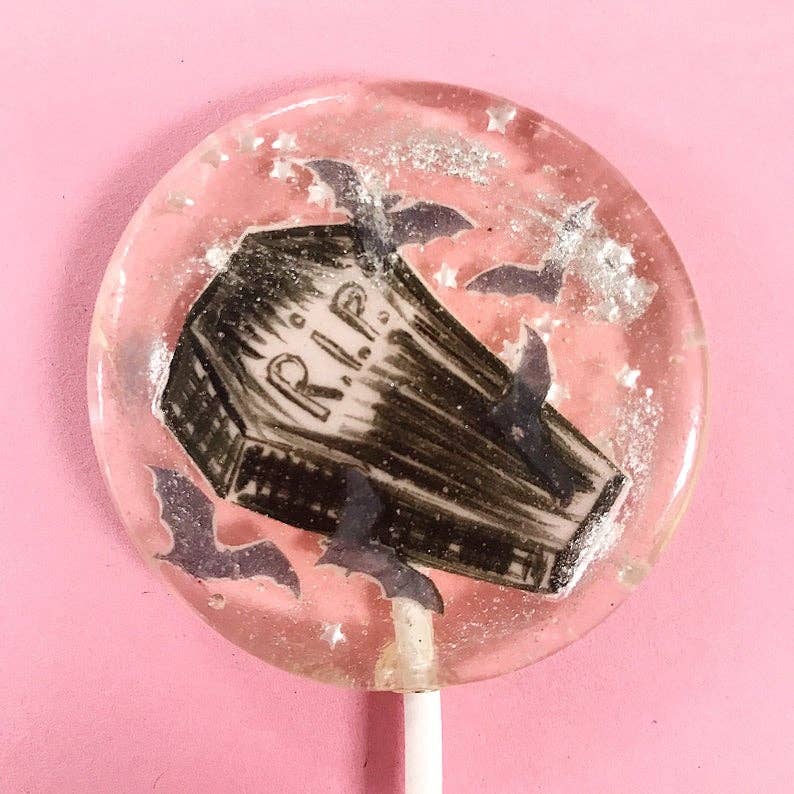 Fondant Rest in Peace Coffin Lollipops