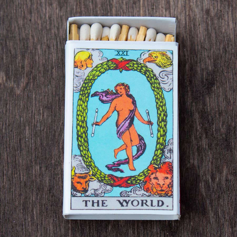 *Tarot Matchbox - The World • Candle Accessories