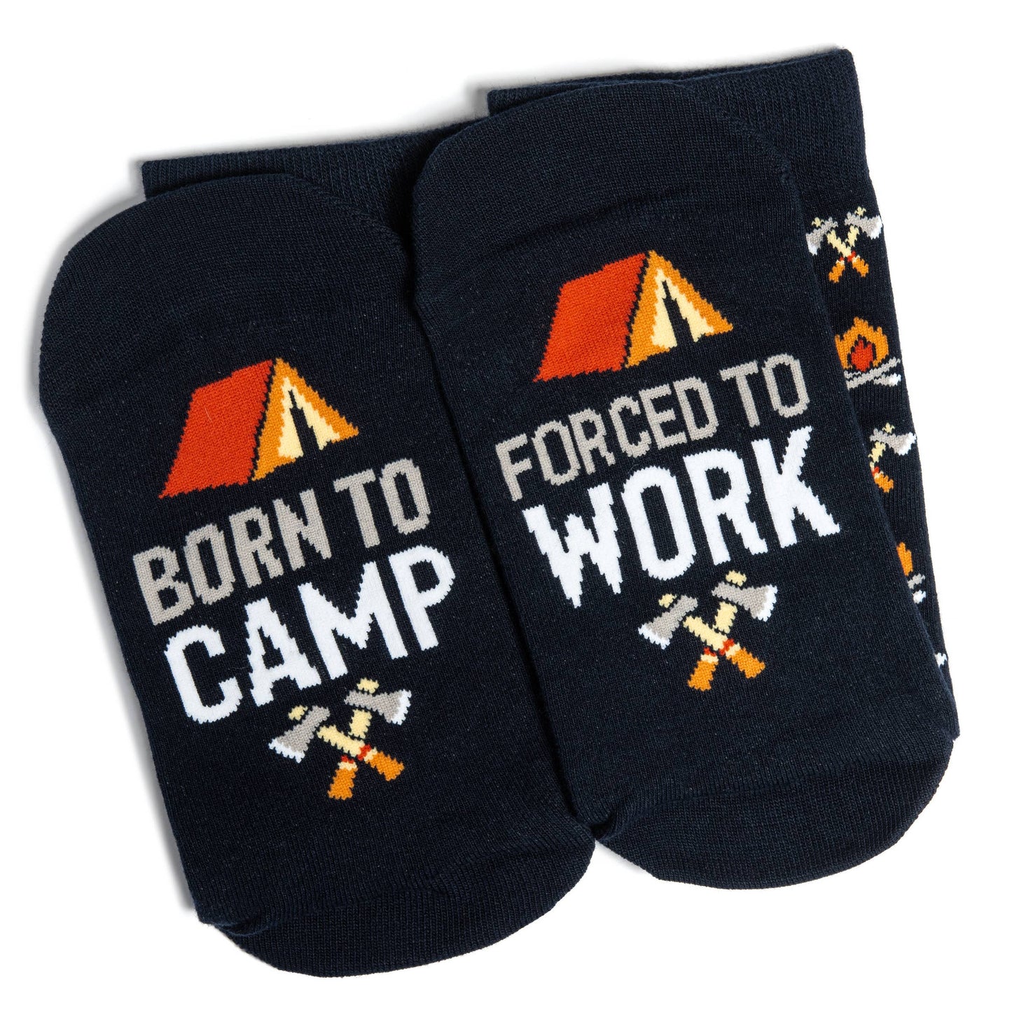 *Born To Camp, Forced To Work Socks