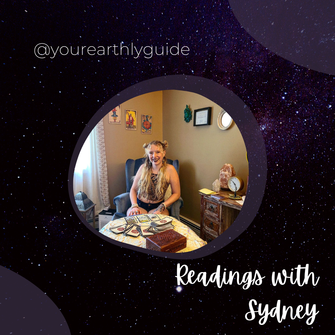 Sydney Services tarot reading session with Sydney in a cozy room setting, non-refundable service