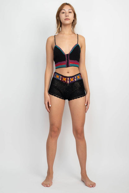 *Fiesta Crochet Crop Top
