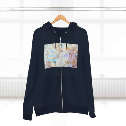 Floral Zipped Hooded Sweater