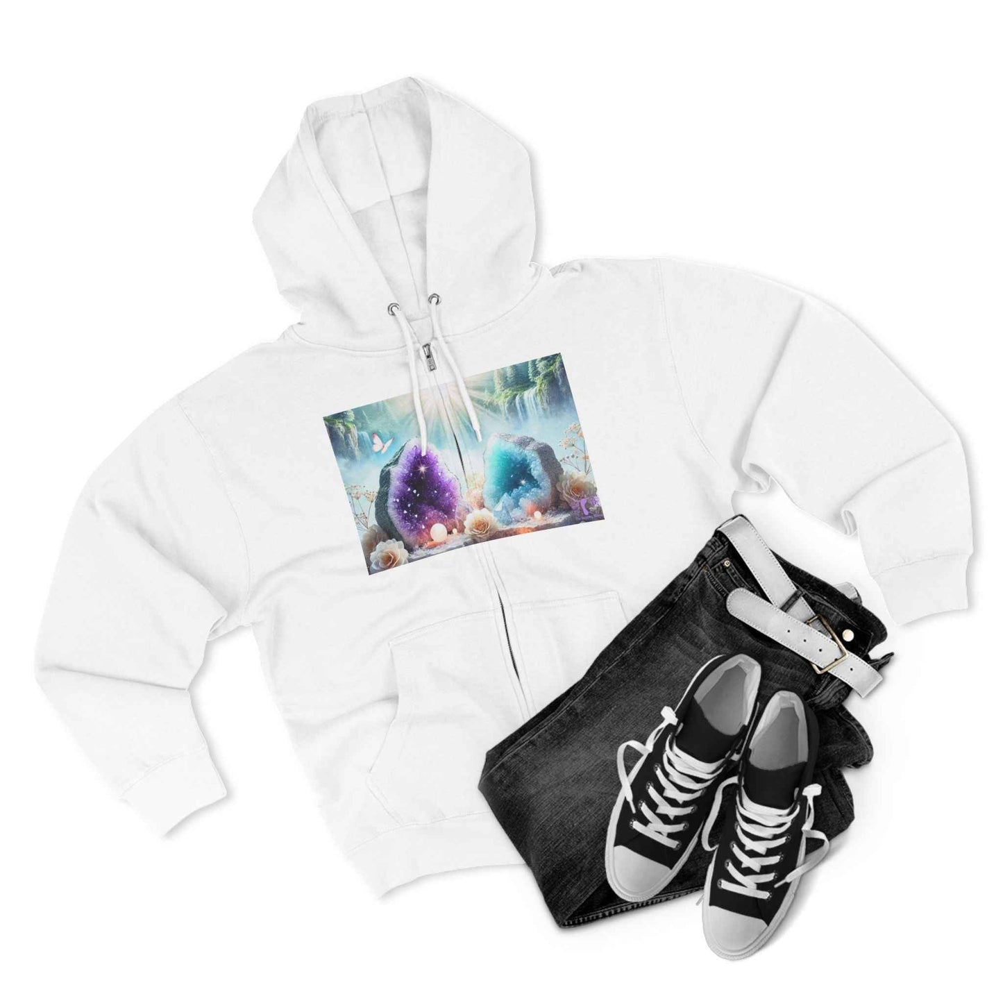 Cool Geode Zipped Hooded Sweater