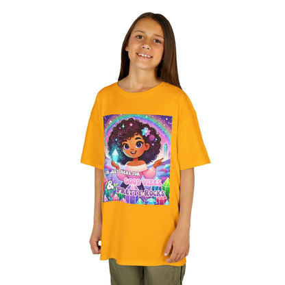 Kids TShirt 'I'm Just Here for Good Vibes and Pretty Rocks'
