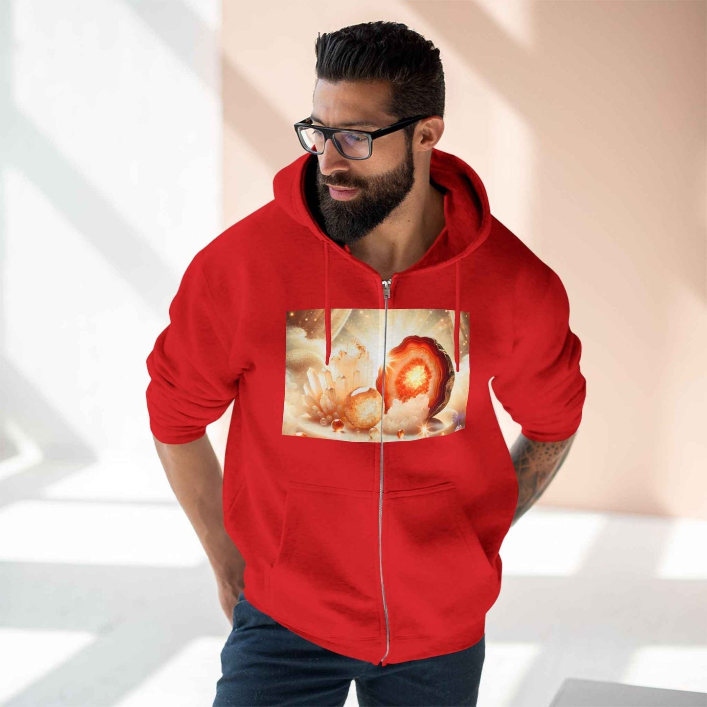 Warm Geode Zipped Hooded Sweater