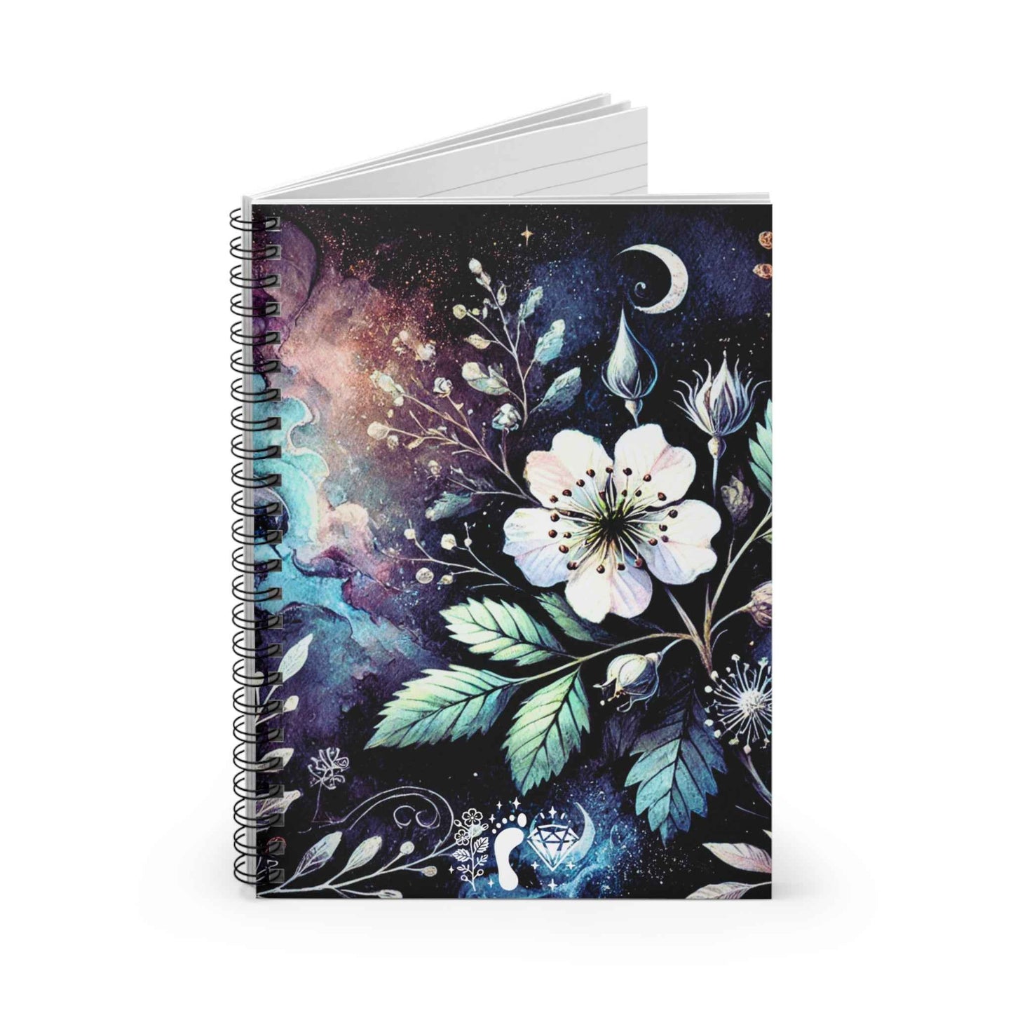 Notebook Spiral Hawthorn Flower