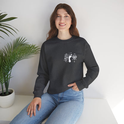 Inspirational Hawthorne Crystal Crew Neck Sweatshirt — Logo Design