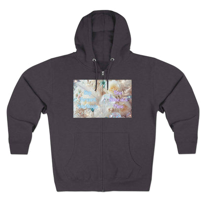 Floral Zipped Hooded Sweater