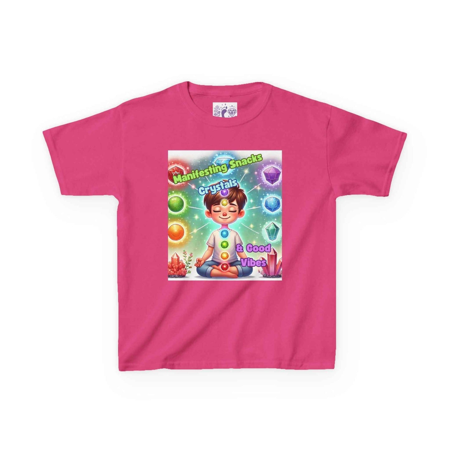 Kids TShirt 'Manifesting Snacks, Crystals, and Good Energy'