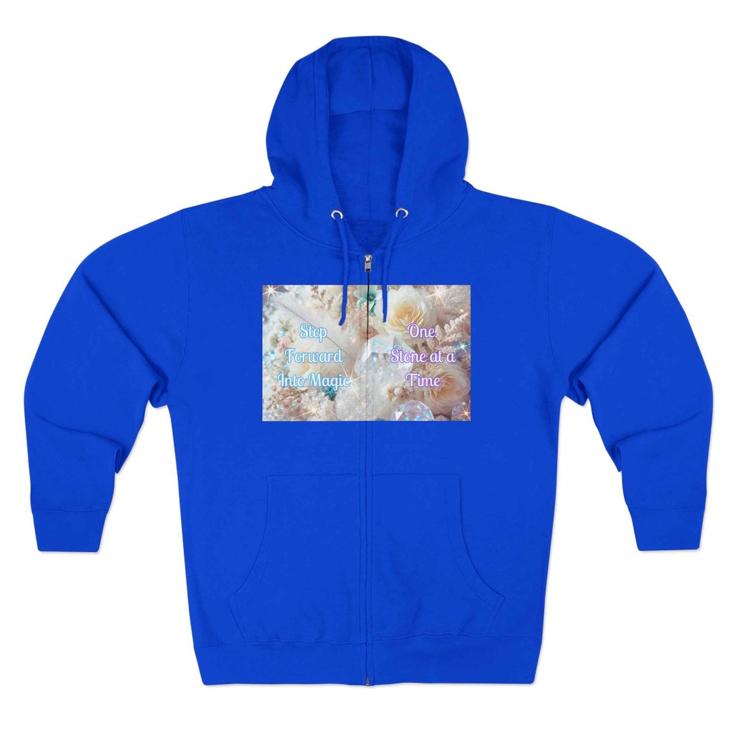 Floral Zipped Hooded Sweater