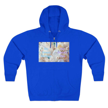 Floral Zipped Hooded Sweater