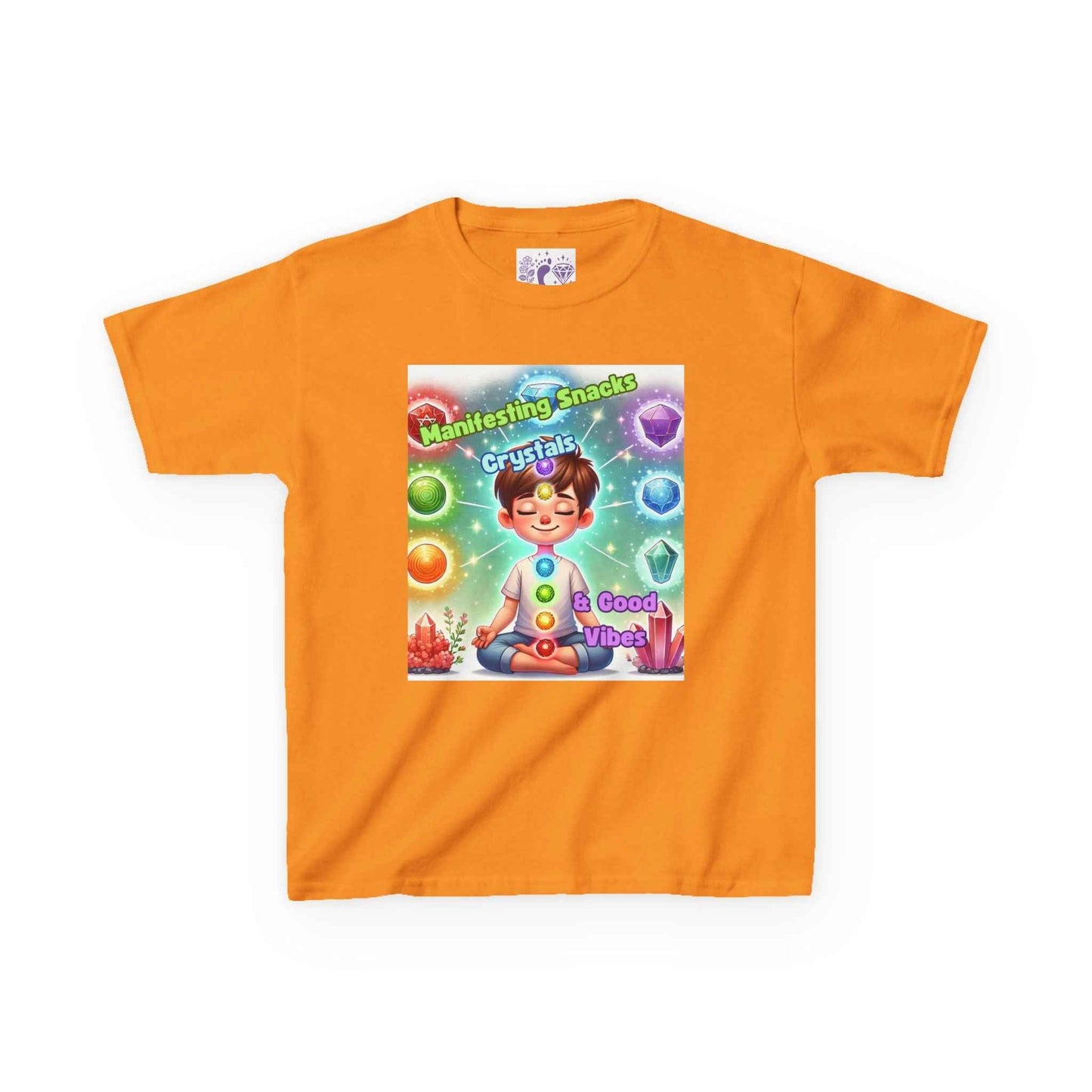 Kids TShirt 'Manifesting Snacks, Crystals, and Good Energy'