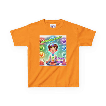 Kids TShirt 'Manifesting Snacks, Crystals, and Good Energy'
