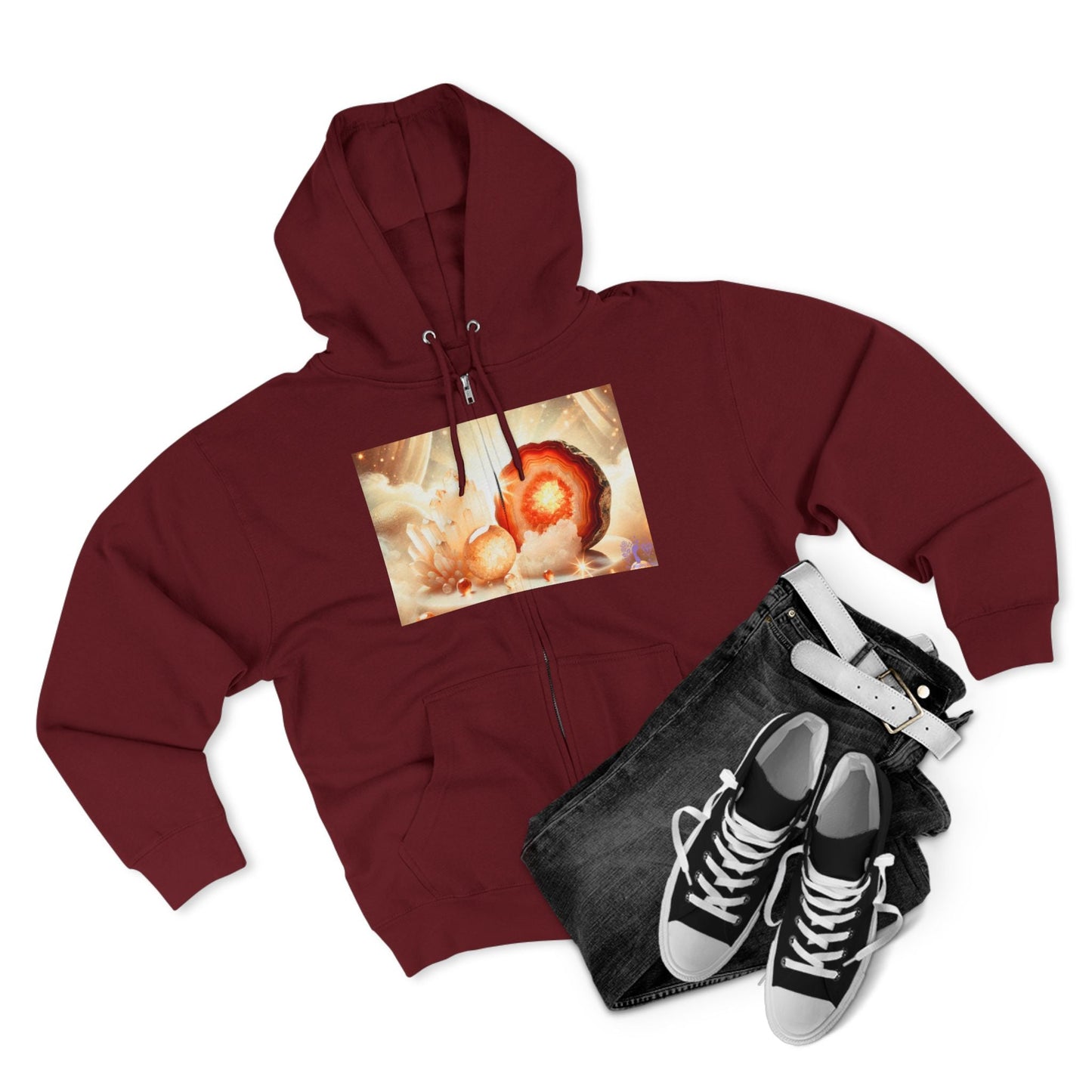 Warm Geode Zipped Hooded Sweater