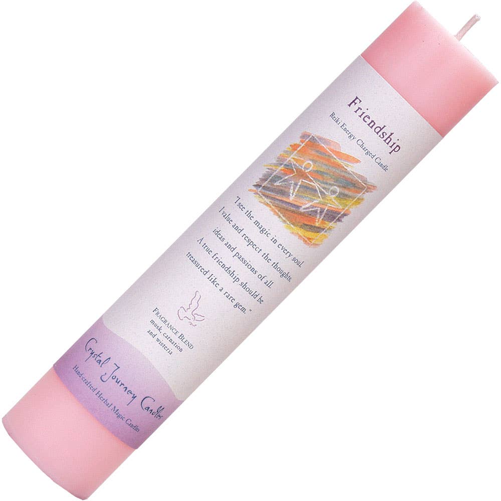 Reiki Herbal Pillar Candle Friendship