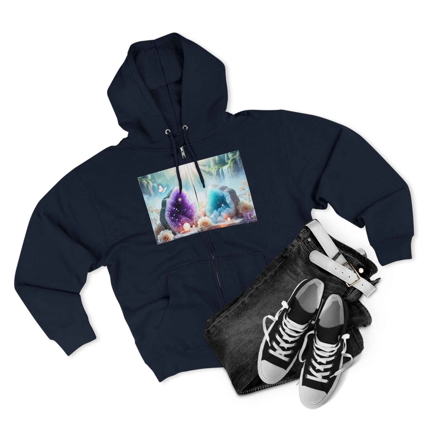 Cool Geode Zipped Hooded Sweater