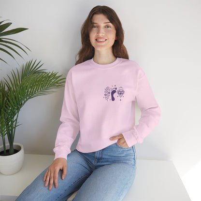 Inspirational Hawthorne Crystal Crew Neck Sweatshirt — Logo Design