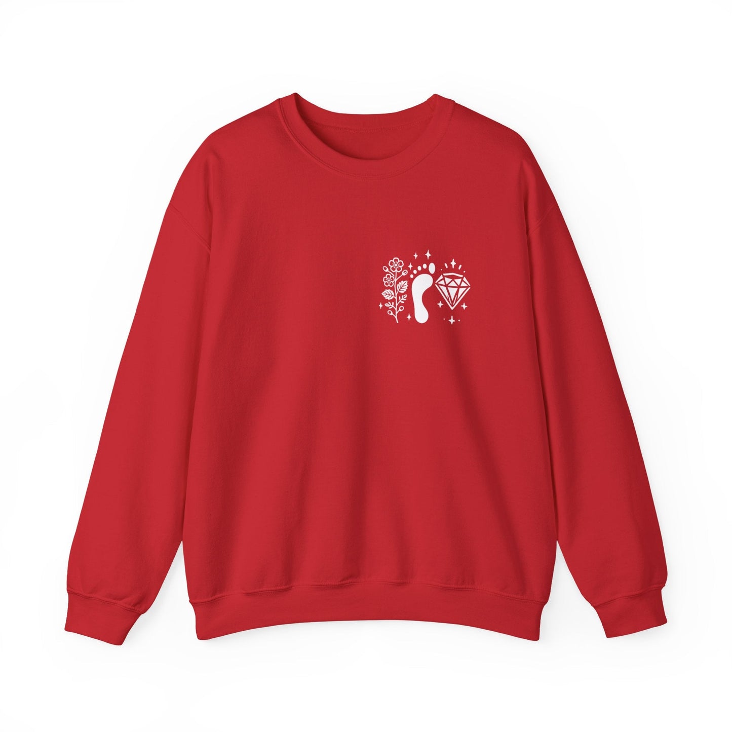 Inspirational Hawthorne Crystal Crew Neck Sweatshirt — Logo Design
