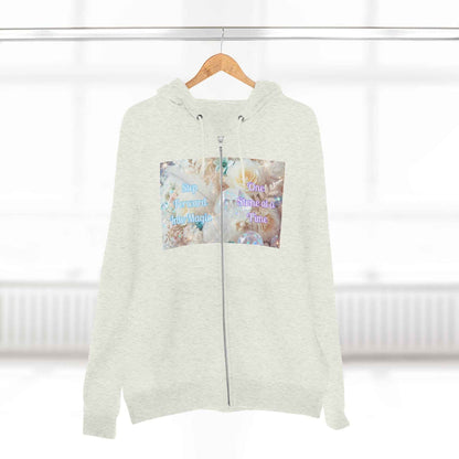 Floral Zipped Hooded Sweater