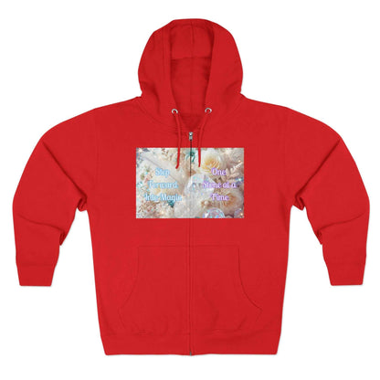 Floral Zipped Hooded Sweater