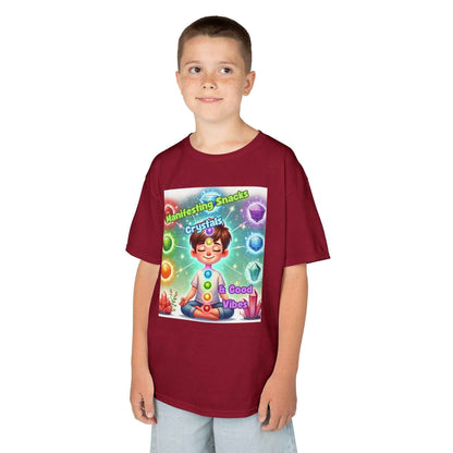 Kids TShirt 'Manifesting Snacks, Crystals, and Good Energy'
