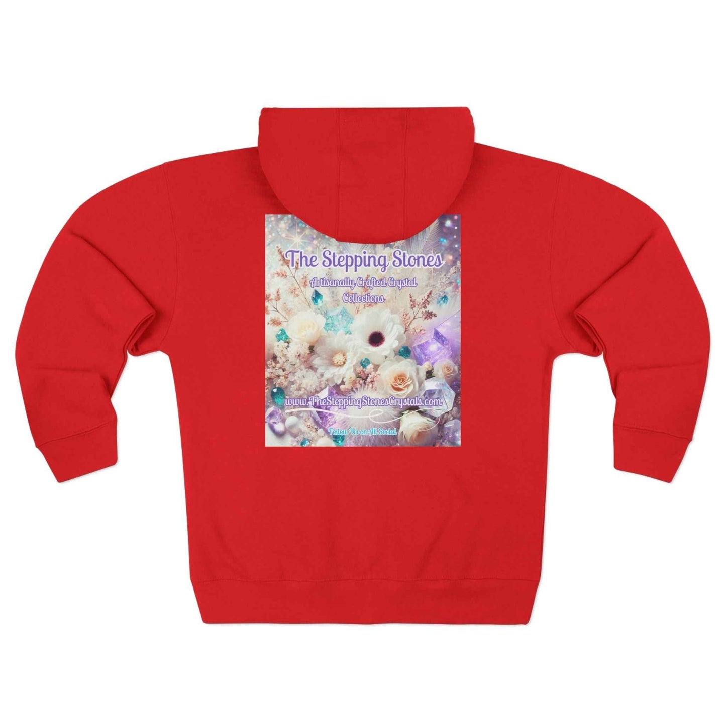 Floral Zipped Hooded Sweater