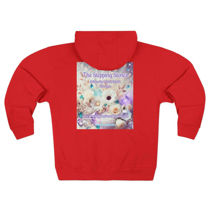 Floral Zipped Hooded Sweater