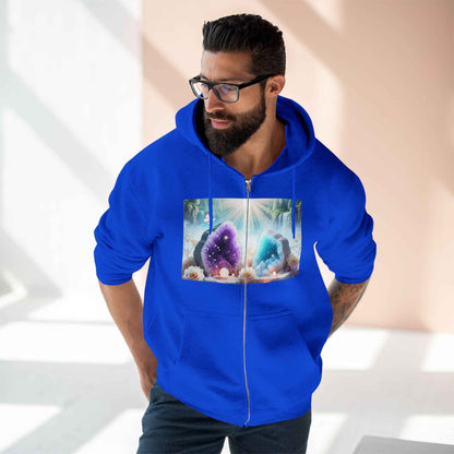 Cool Geode Zipped Hooded Sweater