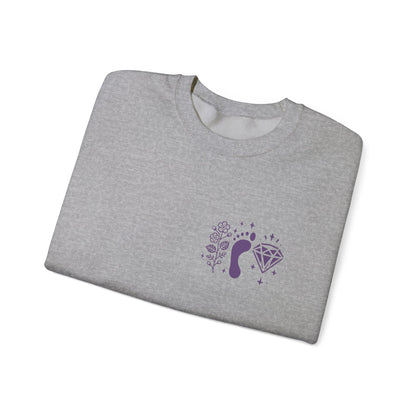Inspirational Hawthorne Crystal Crew Neck Sweatshirt — Logo Design