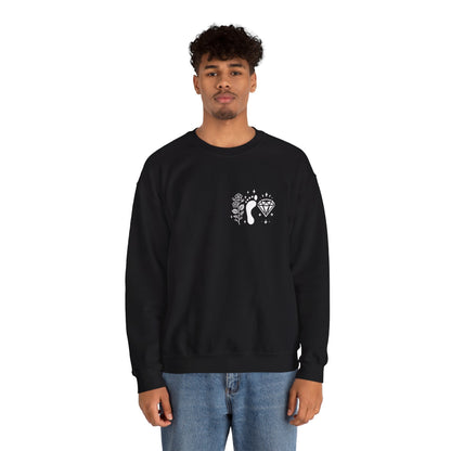 Inspirational Hawthorne Crystal Crew Neck Sweatshirt — Logo Design