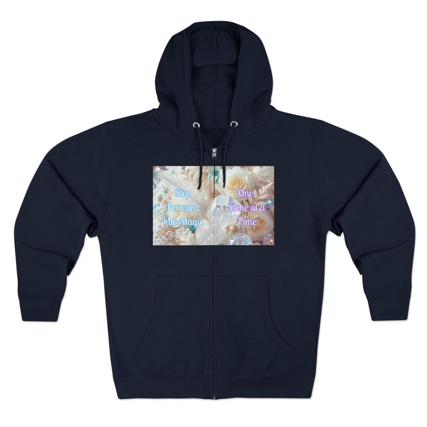 Floral Zipped Hooded Sweater